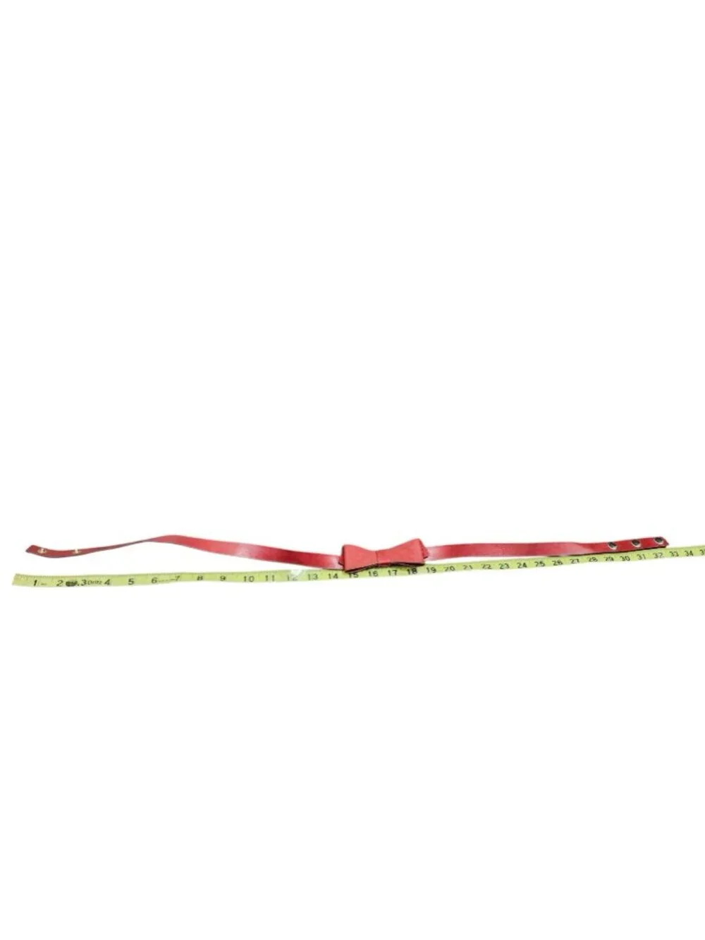 Alice + Olivia Red Genuine Leather Bow Waist Belt Size M Made in Italy